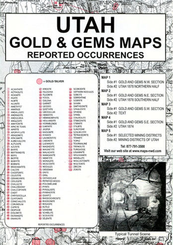 Utah Gold and Gem Then & Now Maps