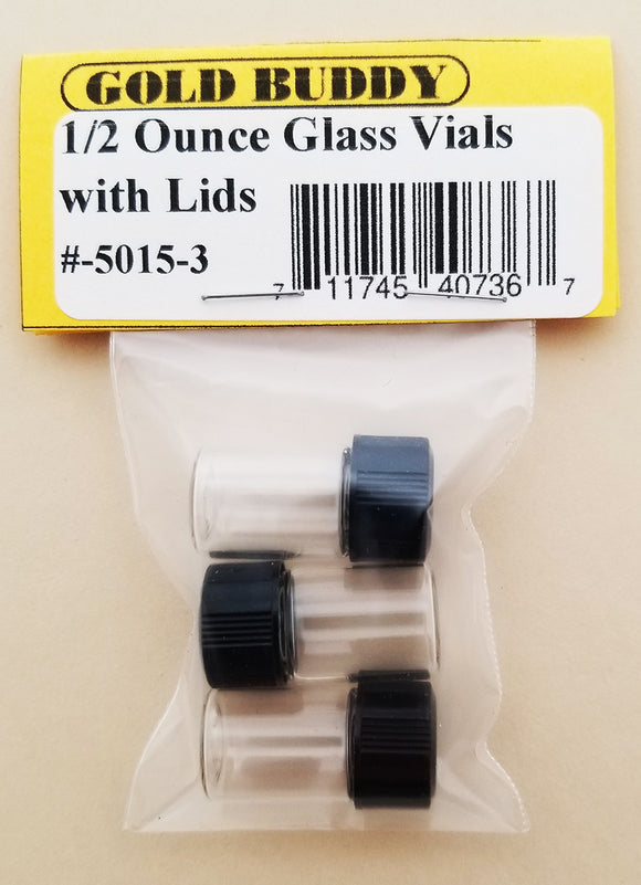 3 Pack of Small Glass Vials with Lids