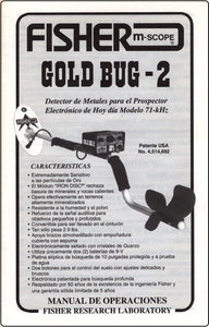 Fisher Gold Bug-2 Spanish Detector Instruction Manual