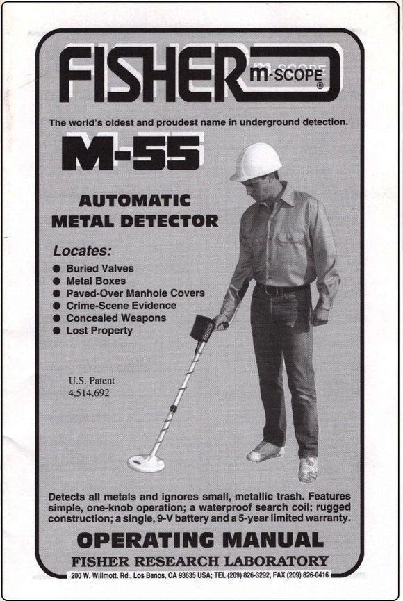 Fisher M-55 Detector Instruction Manual