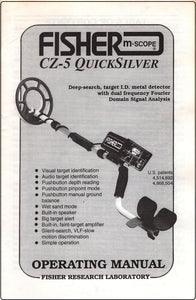 Fisher CZ-5 Quick Silver Detector Instruction Manual